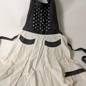Brown and Cream Dot Anthropologie Apron